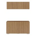 Ver imagem 3 de Conjunto Lavanderia Multiuso Armário Aéreo e Balcão 4 Portas Multimóveis Mp5054 Rustic/branco