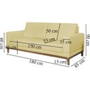 Ver imagem 4 de Sofa 3 Lugares 180 cm Crons Suede Bege Vazzano