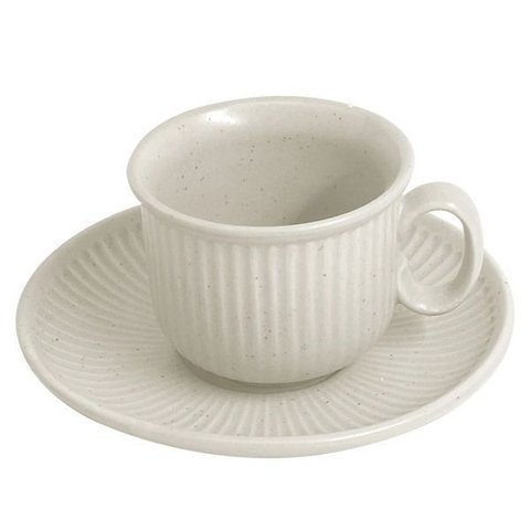 Cojunto de 12 Peças para Chá Welling em Cerãmica 200 Ml Off-white