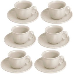 Cojunto de 12 Peças para Chá Welling em Cerãmica 200 Ml Off-white - 3