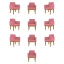 Ver imagem 1 de Kit 10 Poltronas Decorativa Reforçada Salão Cor:rosa