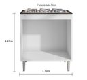 Ver imagem 3 de Balcão P/ Cooktop 4 ou 5 Bocas 2 Portas - Ajl Móveis:preto