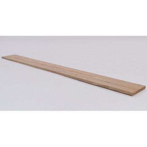 Prancha Aplainada Prateleira/artesanato de Pinus Tratado com Nós 28x3x290 Centímetros - Natural Únic