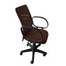 Cadeira Diretor Giratória - Braço Fixo - Mecanismo Relax- Tecido Suede Marrom - 2