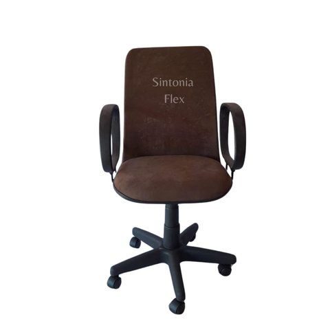 Cadeira Diretor Giratória - Braço Fixo - Mecanismo Relax- Tecido Suede Marrom