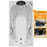 Banheira de Hidromassagem Hierro Individual 1,20x0,80x0,40 Gel Coat-Completa+Base Acoplada+Aquecedor - 1