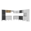 Ver mais imagens de Armário de Cozinha Modulada 12 Pçs com Balcão de Pia Siena Multimóveis Mp2240 Branco/preto