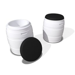 Pufe Barrel - Branco - 1