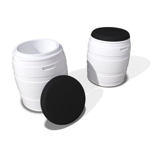 Pufe Barrel - Branco