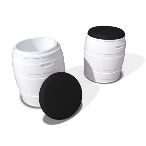 Pufe Barrel - Branco