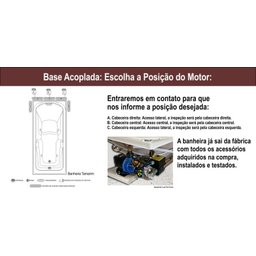 Banheira de Hidromassagem Tamarim Individual 1,50x0,80x0,40 Gel Coat-Completa+Base Acoplada+Acionado - 5