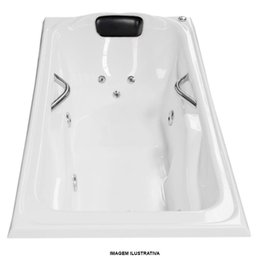 Banheira de Hidromassagem Tamarim Individual 1,50x0,80x0,40 Gel Coat-Completa+Base Acoplada+Acionado - 3