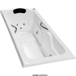 Banheira de Hidromassagem Tamarim Individual 1,70x0,80x0,40 Gel Coat-Completa+Base Acoplada+Acionado - 2