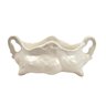 Vaso Floreira Branca Com Alça 10x26x15cm Decorativo Cerâmica - 1