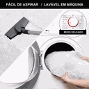 Ver imagem 2 de Tapete Pelo Alto Felpudo Peludo Macio Anti Derrapante Alérgico Branco Coração 200 cm Sala Quarto Esc