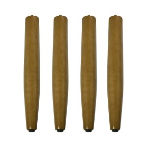 Kit 4 Pés Palito 25 Cm de Madeira Castanho - Castanho