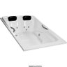 Banheira de Hidromassagem Hiamar Dupla 1,60x1,20x0,43 Gel Coat-Completa - 3