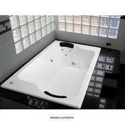 Banheira de Hidromassagem Ibiza Dupla 1,82x1,08x0,53 Acrilico-Completa+Base Acoplada+Acionador - 3
