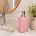 Ver imagem 5 de Frasco Vidro Square Luxo Rosa Bebe Fosco 250ml sem Valvula