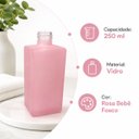 Ver imagem 3 de Frasco Vidro Square Luxo Rosa Bebe Fosco 250ml sem Valvula