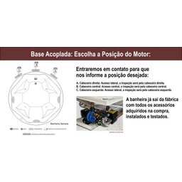 Banheira de Hidromassagem Samara Dupla 1,40x1,40x0,50 Gel Coat-Completa+Base Acoplada+Acionador - 4