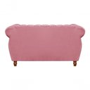 Ver imagem 7 de Sofá Realeza 4 Lugares Fixo 280cm Rosa Suede Conjunto 2+1+1 Retrô Bella Decor