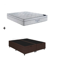 Ver imagem 2 de Cama Box Baú Casal Bipartido Marrom Colchão Freedom Molas Ensacadas 138x188 - Ortobom