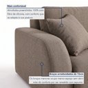 Ver imagem 5 de Sofá Cama Modular Orgânico Retrátil 4 Lugares 230cm Base Madeira Maciça Cancún
