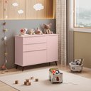 Ver imagem 1 de Comoda Para Quarto De Bebe Feminino Rosê Dora
