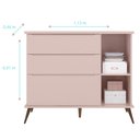 Ver imagem 4 de Comoda Para Quarto De Bebe Feminino Rosê Dora