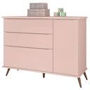 Ver imagem 2 de Comoda Para Quarto De Bebe Feminino Rosê Dora