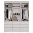 Ver imagem 4 de Guarda Roupa New Star 3 Portas 9 Gavetas com Espelho Salleto Branco
