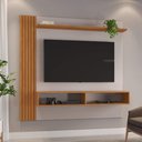 Ver imagem 3 de Painel para Tv até 65'' Agrado C/nicho Ripado:cinamomo/off