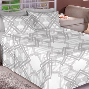 Jogo De Cama 4 Peças Casal Lençol 100% Algodão Percal 180 Fios Estamparia