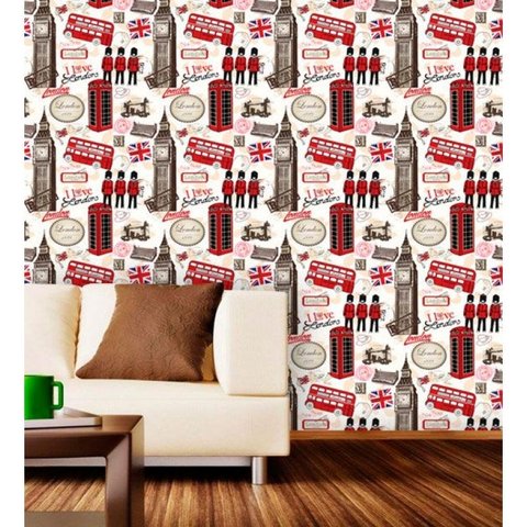 Papel de Parede Auto Adesivo Lavável Londres London