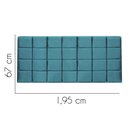 Ver imagem 2 de Painel Estofado Luxo Clara 195cm King Size para Cama Box Suede Azul Turquesa - Gat Magazine