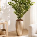 Ver imagem 2 de Vaso Fibra de Vidro Atenas P 52cm Decorativo Champagne Brilho