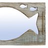 Espelho Peixe em Madeira - 35x60 cm - 2