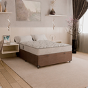 Ver imagem 6 de Cama Box Baú Casal Suede Marrom+ Colchão D33 One Face Branco- e-Shop Casa