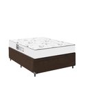 Ver imagem 5 de Baú Casal Suede Marrom+ Colchão D33 One Face Branco- E-shop Casa