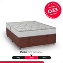 Ver imagem 5 de Cama Box Baú Casal Suede Marrom+ Colchão D33 One Face Branco- e-Shop Casa