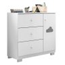 Jogo de Quarto Infantil Ane com Guarda Roupa e Cômoda Branco - Phoenix Baby - 5