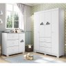 Jogo de Quarto Infantil Ane com Guarda Roupa e Cômoda Branco - Phoenix Baby - 2