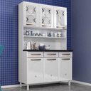 Ver imagem 1 de Cozinha De Aço Compacta Mirage New 6 Portas 3 Gavetas Branco - Telasul