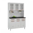 Ver imagem 2 de Cozinha De Aço Compacta Mirage New 6 Portas 3 Gavetas Branco - Telasul