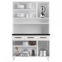 Ver imagem 3 de Cozinha De Aço Compacta Mirage New 6 Portas 3 Gavetas Branco - Telasul