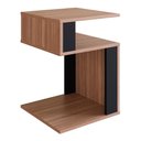 Ver imagem 1 de Mesa de Canto Lateral 2 Prateleiras B74 Montana Preto Novam Montana Preto