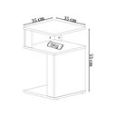 Ver imagem 7 de Mesa de Canto Lateral 2 Prateleiras B74 Montana Preto Novam Montana Preto
