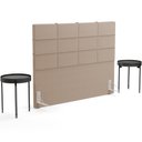 Ver imagem 7 de Cabeceira Cama Box Casal 140 cm Roma W01 Linho Bege Escuro - Lyam Lyam Decor
