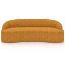 Ver imagem 3 de Sofá 3 Lugares Curvo Sala de Estar Living Lótus D02 Bouclê Mostarda 180cm Pb-03 - Lyam Decor